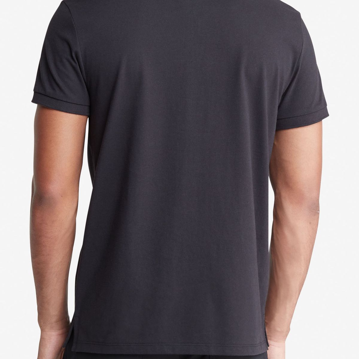 CALVIN KLEIN - Polo Negra Slim Solid Para Hombre Calvin Klein
