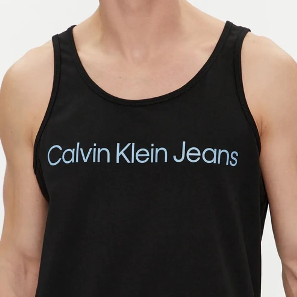 CALVIN KLEIN - Camiseta Negra Tipo Esqueleto Con Logo Calvin Klein