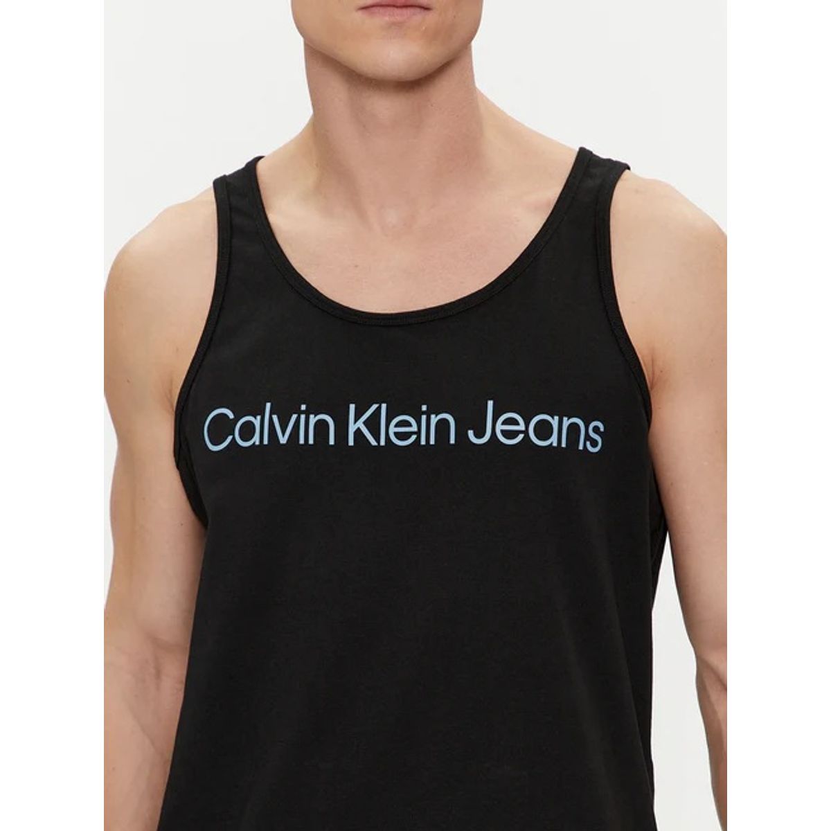 CALVIN KLEIN - Camiseta Negra Tipo Esqueleto Con Logo Calvin Klein