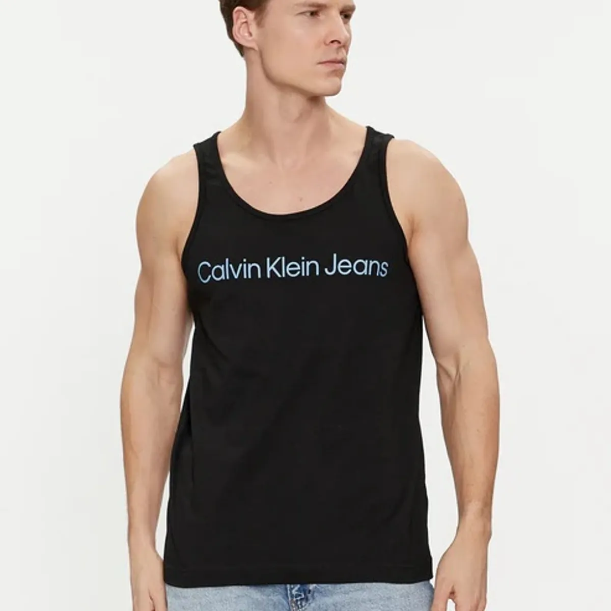 CALVIN KLEIN - Camiseta Negra Tipo Esqueleto Con Logo Calvin Klein
