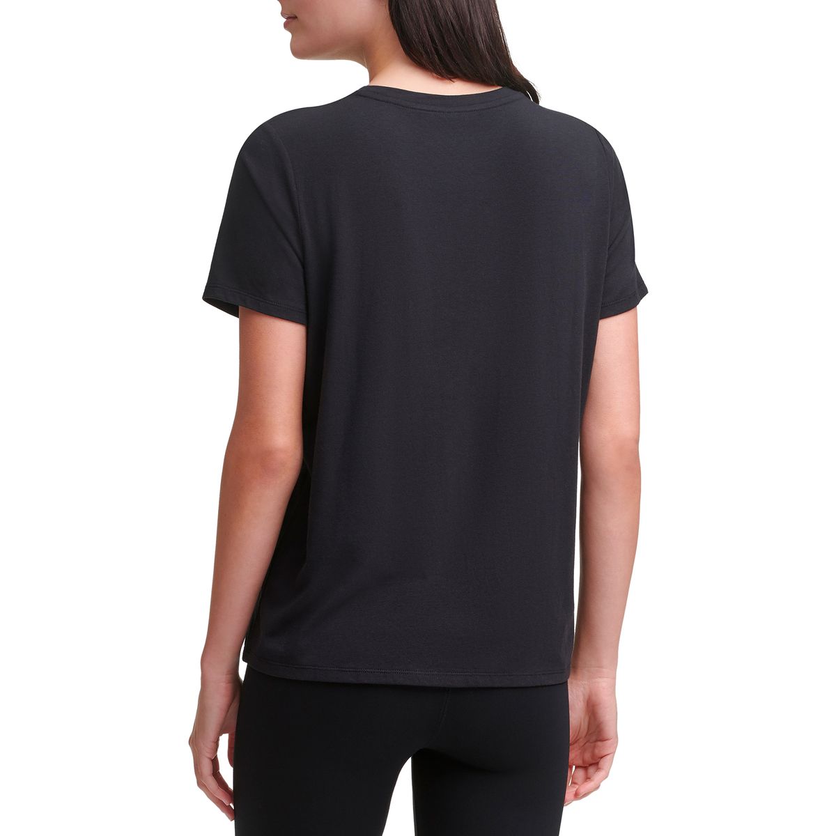 DKNY - Camiseta Logo Dkny Original Negro Para Mujer