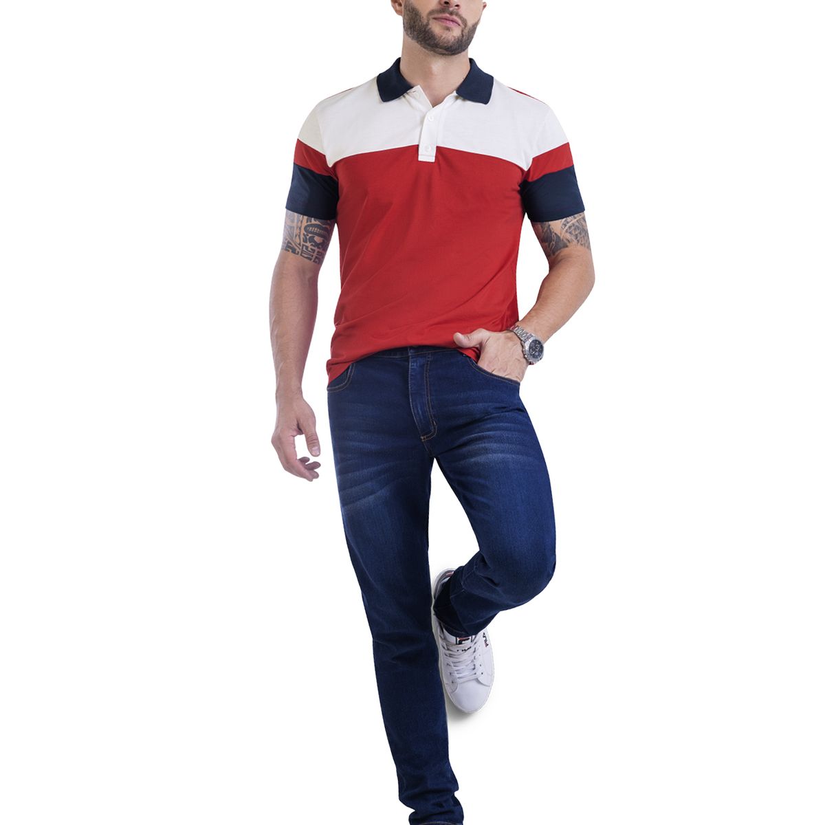MARKETING PERSONAL - Polo Hombre Rojo Mp 9970
