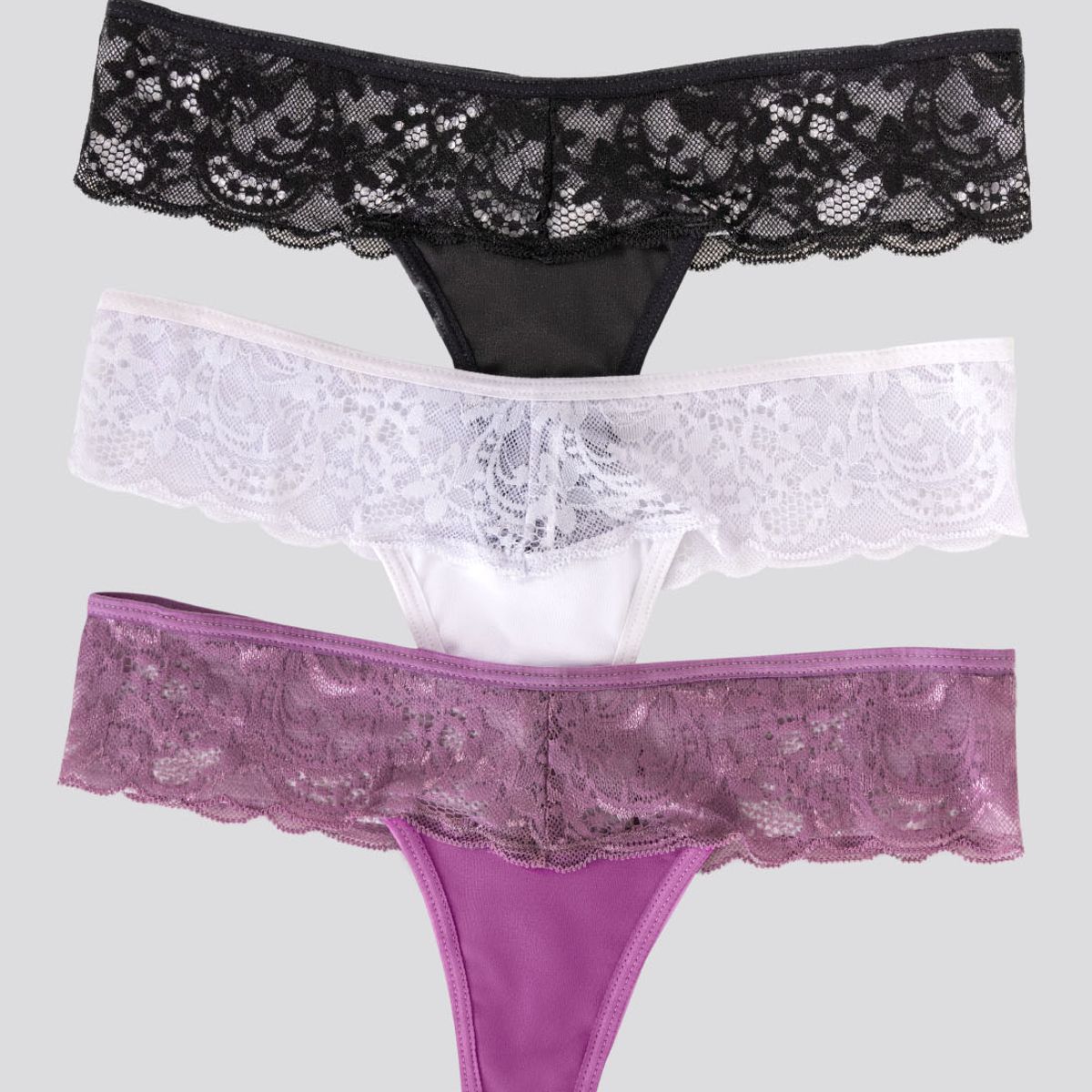 FORMAS INTIMAS - Brasilera Paq X3 Mujer Mora/Negro/Blanco FI 34542