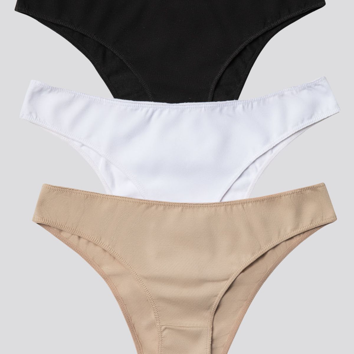 FORMAS INTIMAS - Panty Paq X3 Mujer Negro/Blanco/Piel FI 96450