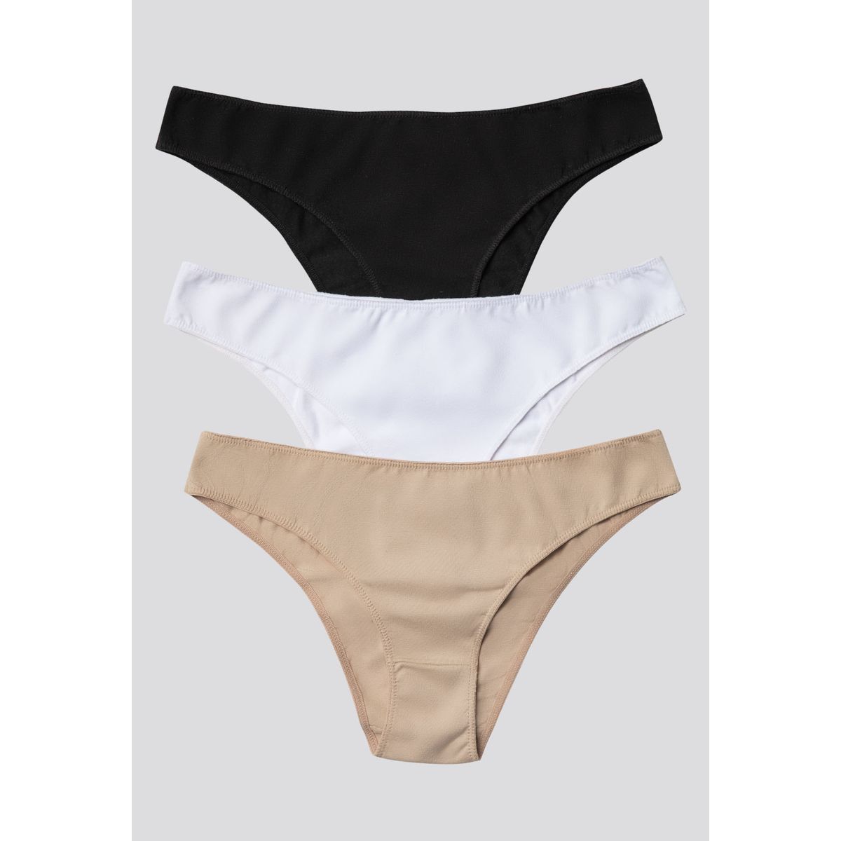 FORMAS INTIMAS - Panty Paq X3 Mujer Negro/Blanco/Piel FI 96450