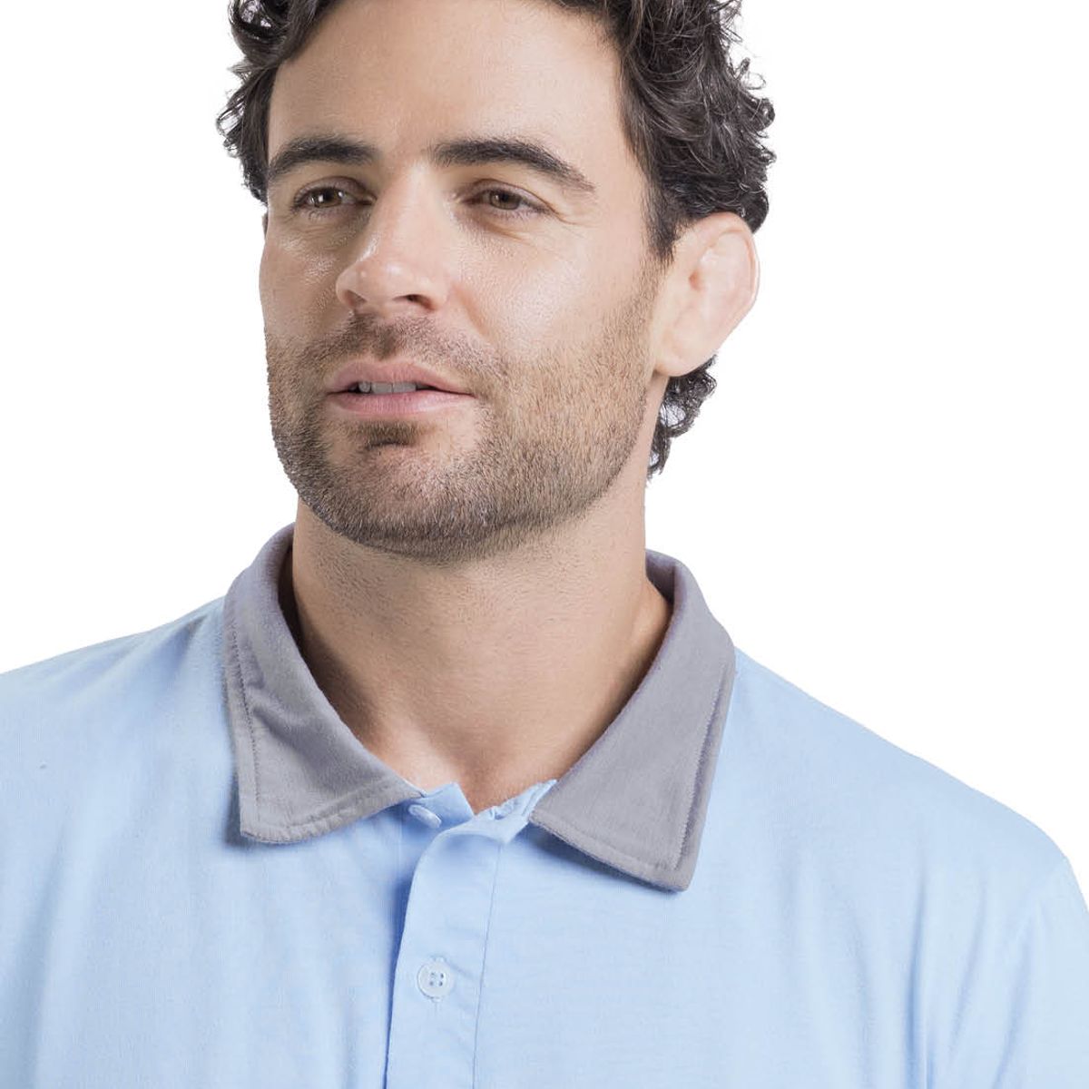 MARKETING PERSONAL - Polo Masculino Azul Claro Mp 3354