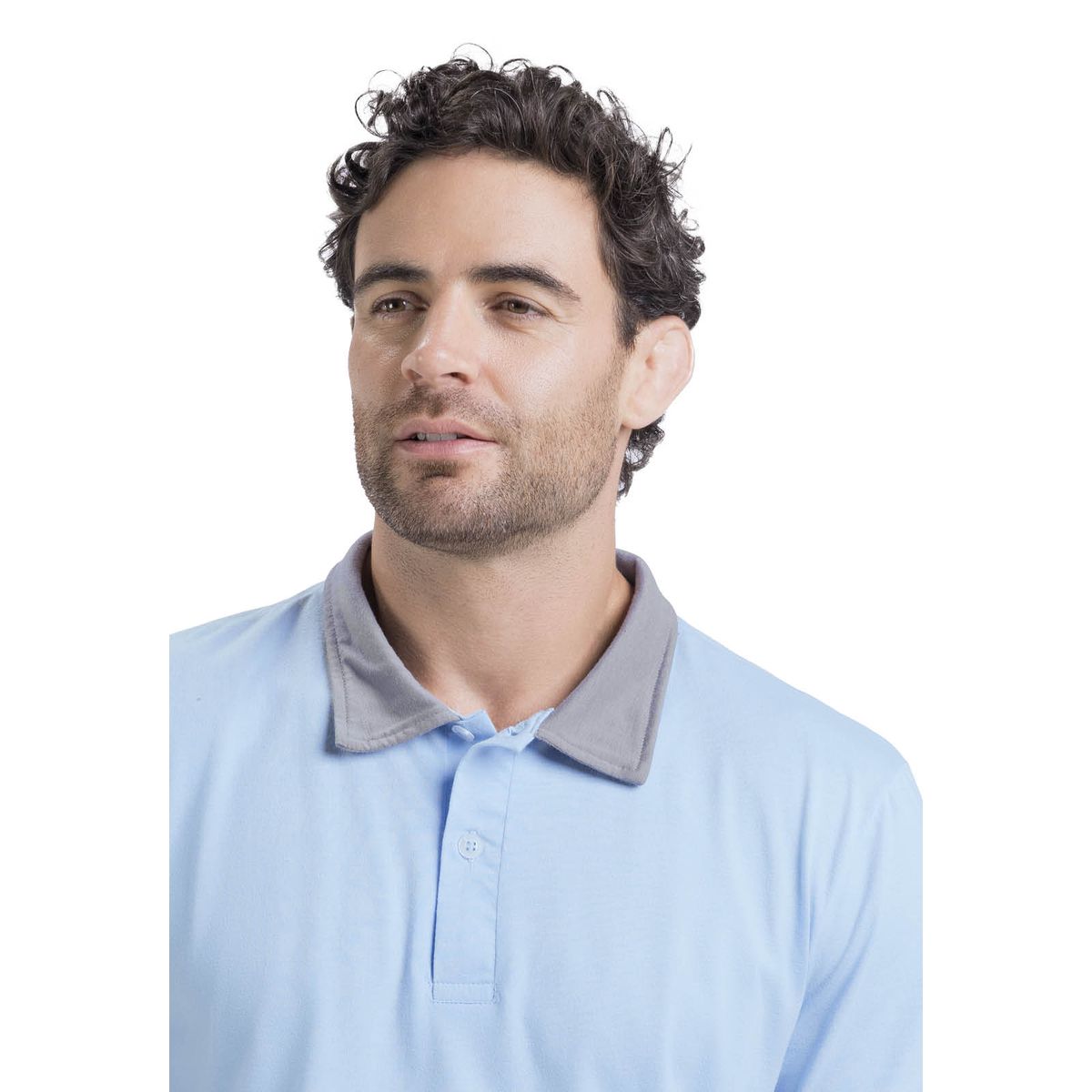 MARKETING PERSONAL - Polo Masculino Azul Claro Mp 3354