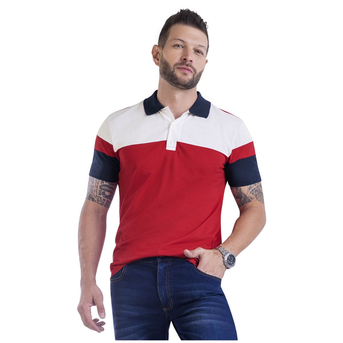 MARKETING PERSONAL - Polo Hombre Rojo Mp 9970
