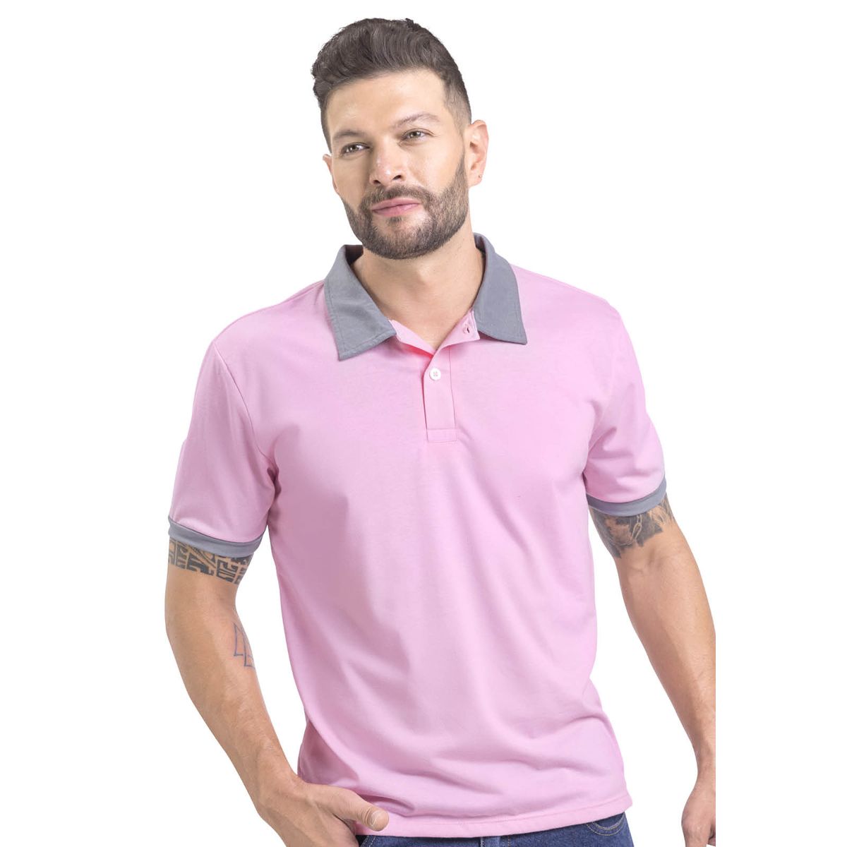 MARKETING PERSONAL - Polo Masculino Rosado Mp 3354