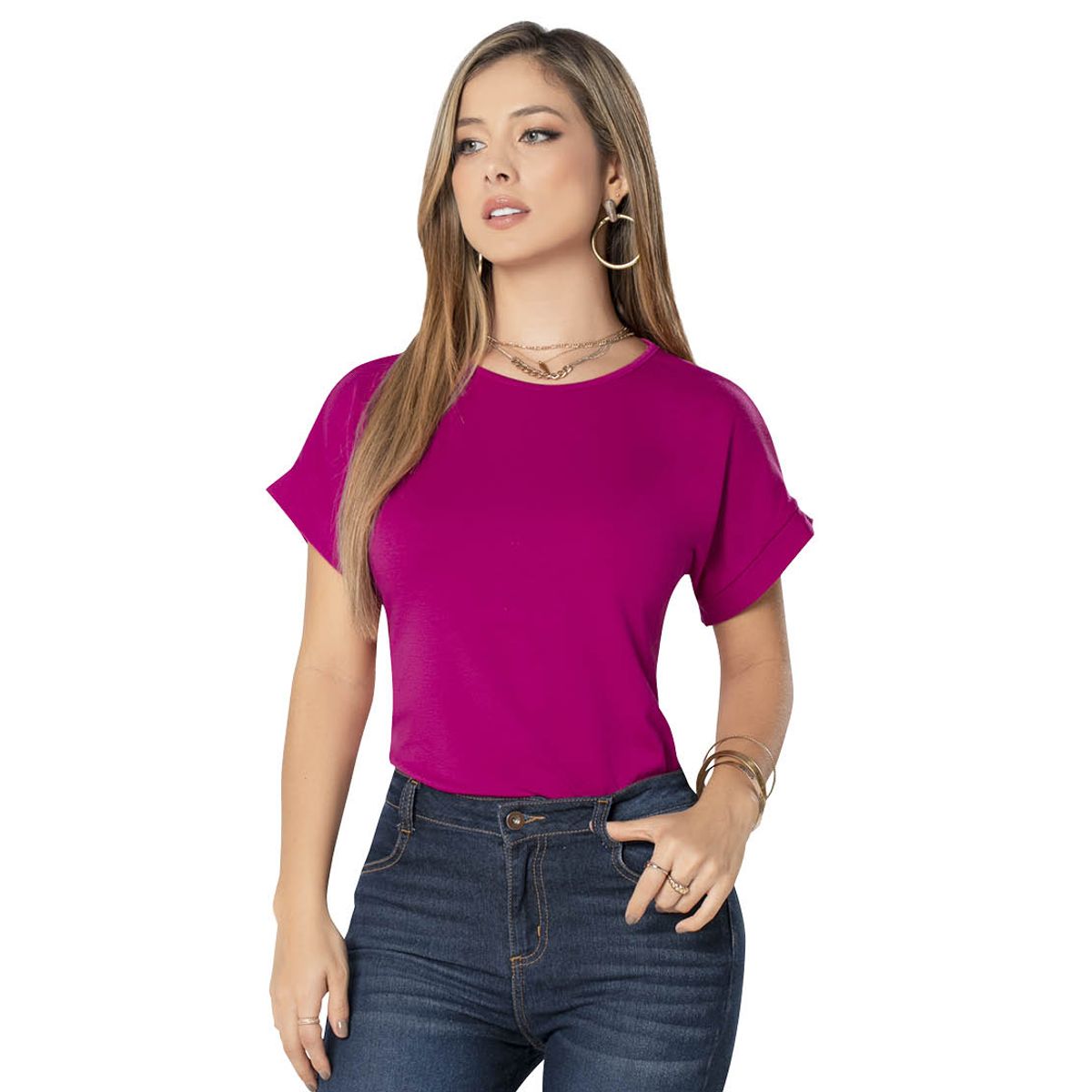 MARKETING PERSONAL - Camiseta Mujer Fucsia Mp 9676