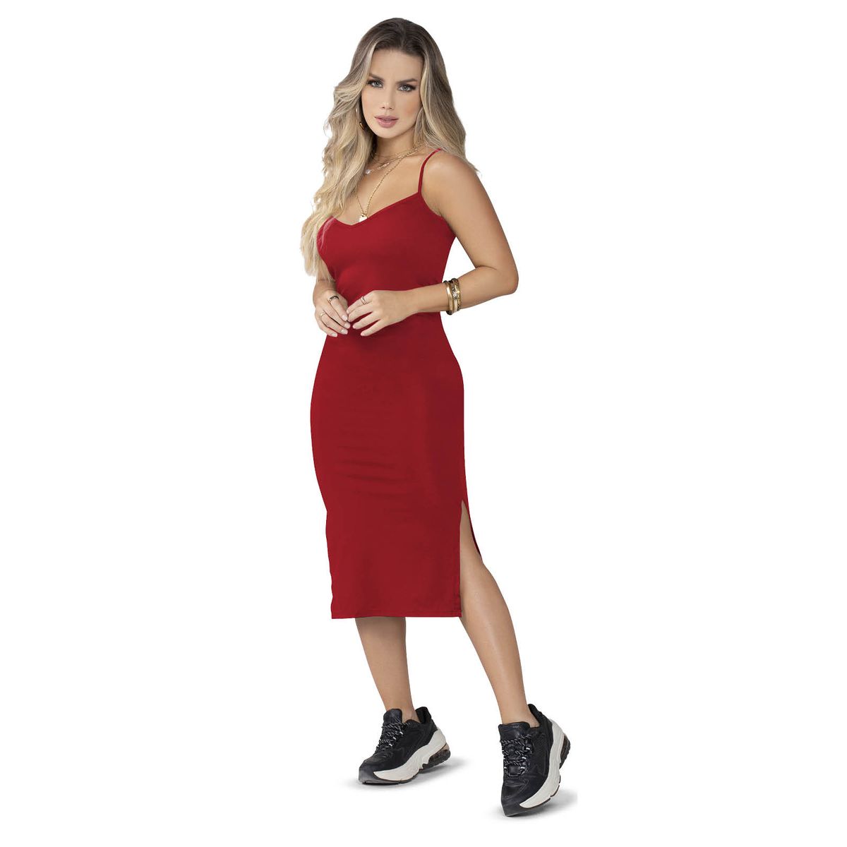 MARKETING PERSONAL - Vestido Largo Mujer Rojo Mp 5164