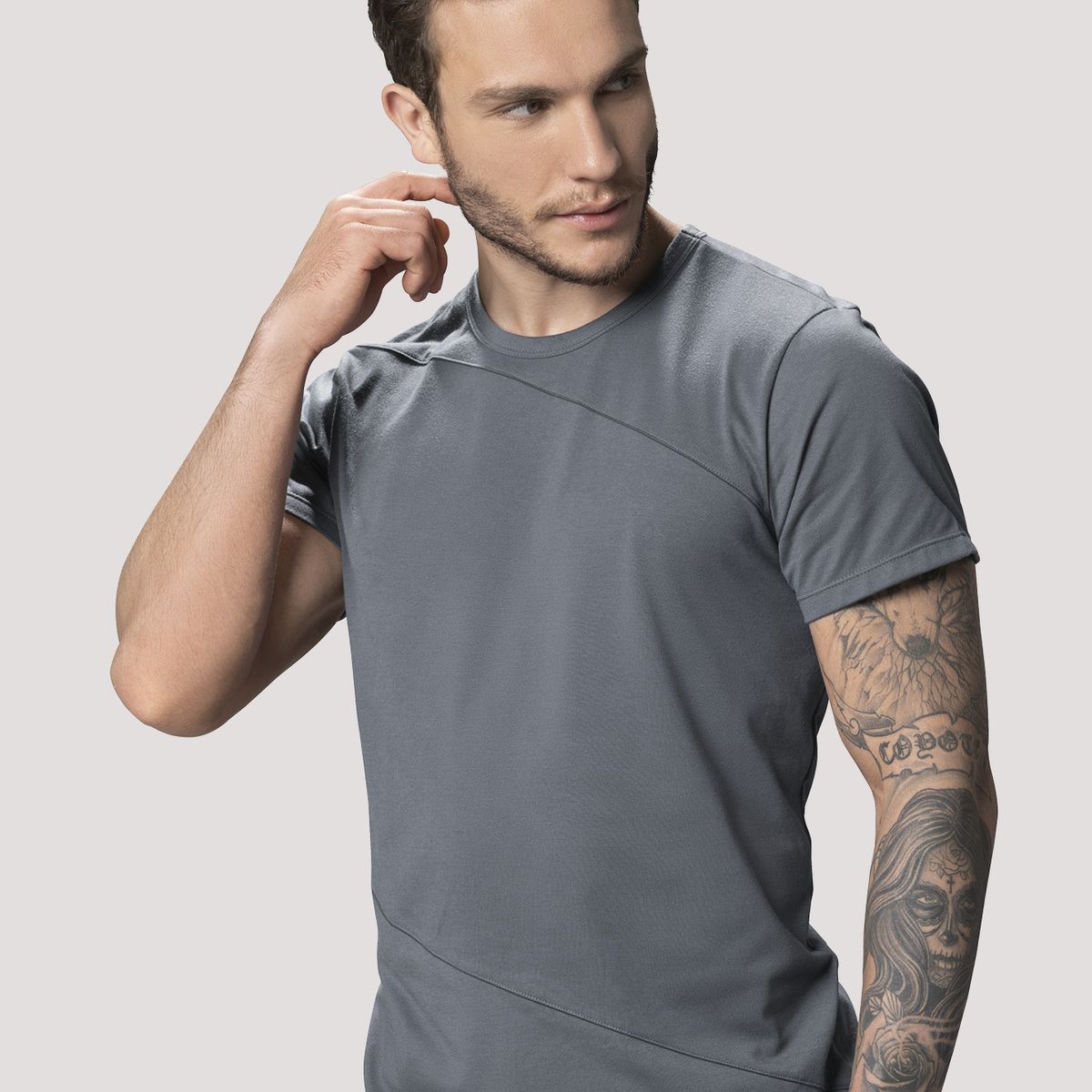 MARKETING PERSONAL - Camiseta Hombre Gris Oscuro Mp 88199