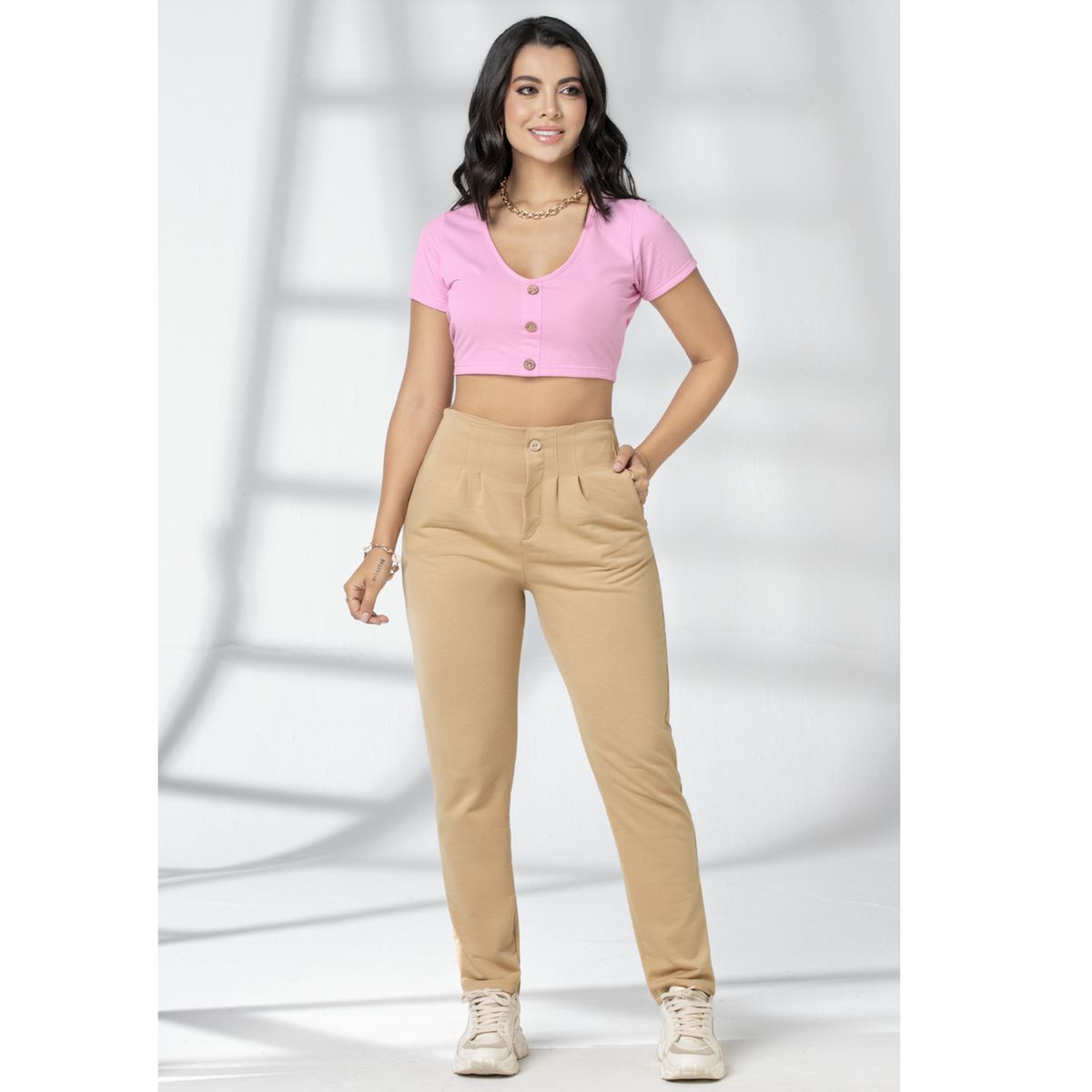 MARKETING PERSONAL - Pantalón Mujer Caramelo Mp 1785