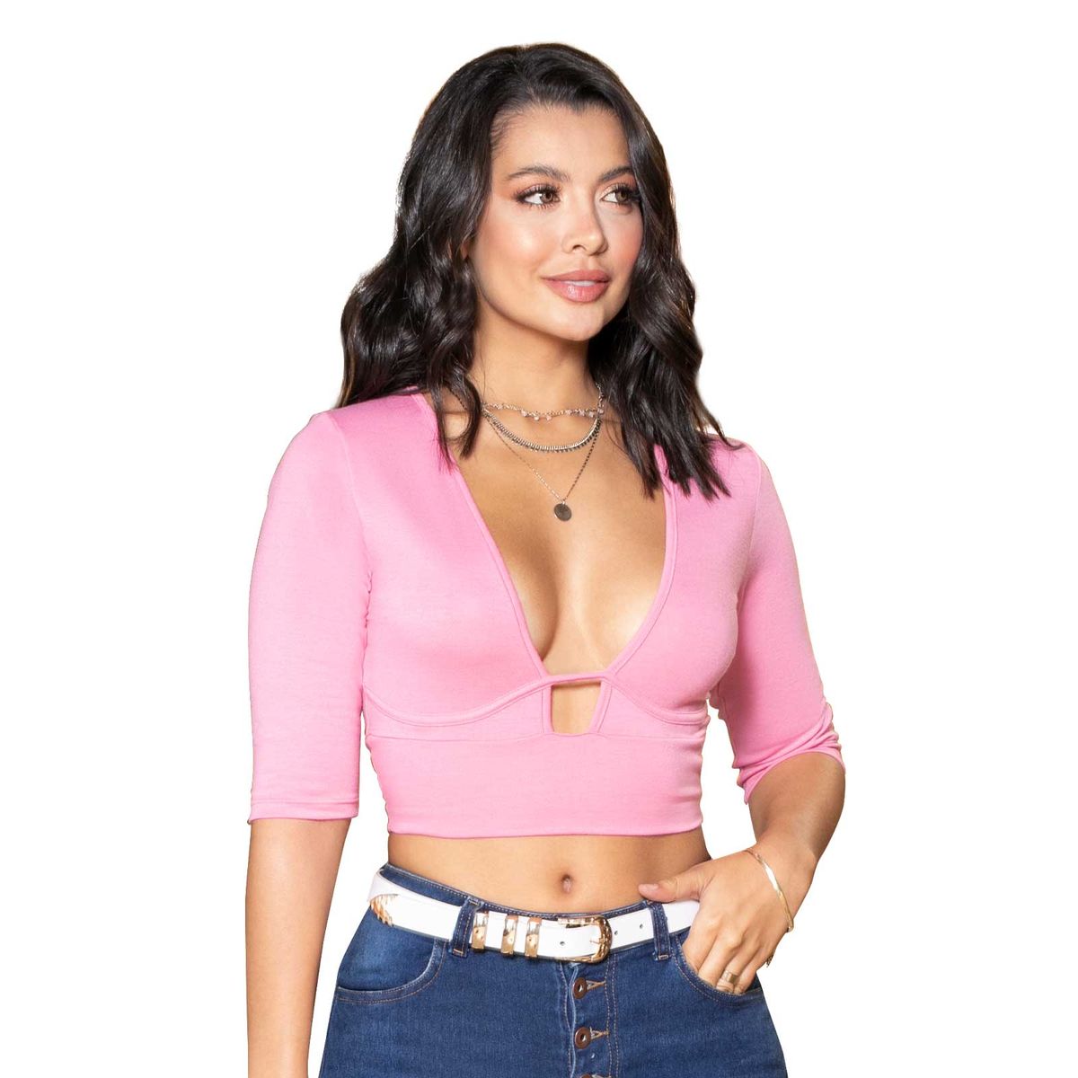 MARKETING PERSONAL - Crop Top Mujer Rosa Mp 733