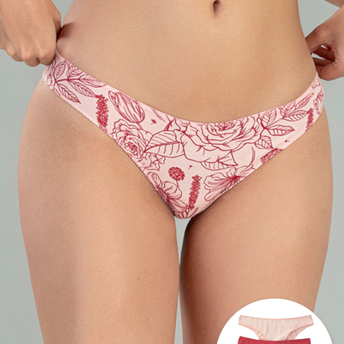 FORMAS INTIMAS - Panty Paq X3 Mujer Granate FI 96450