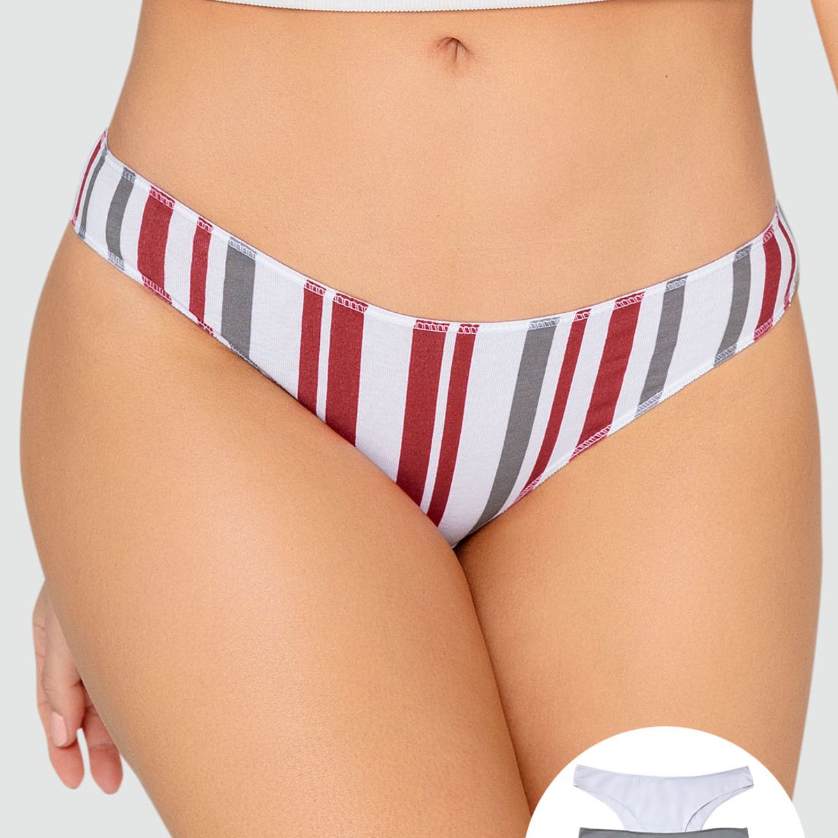 FORMAS INTIMAS - Panty Paq X3 Mujer Gris FI 96450