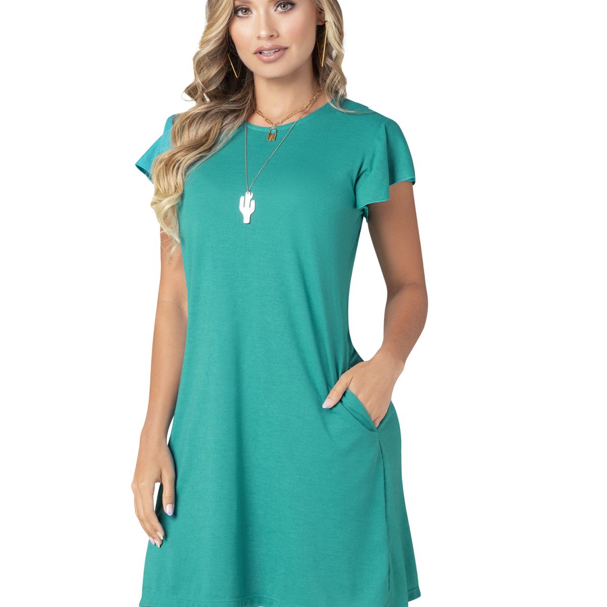 MARKETING PERSONAL - Vestido Corto Mujer Verde Jade Mp 68383