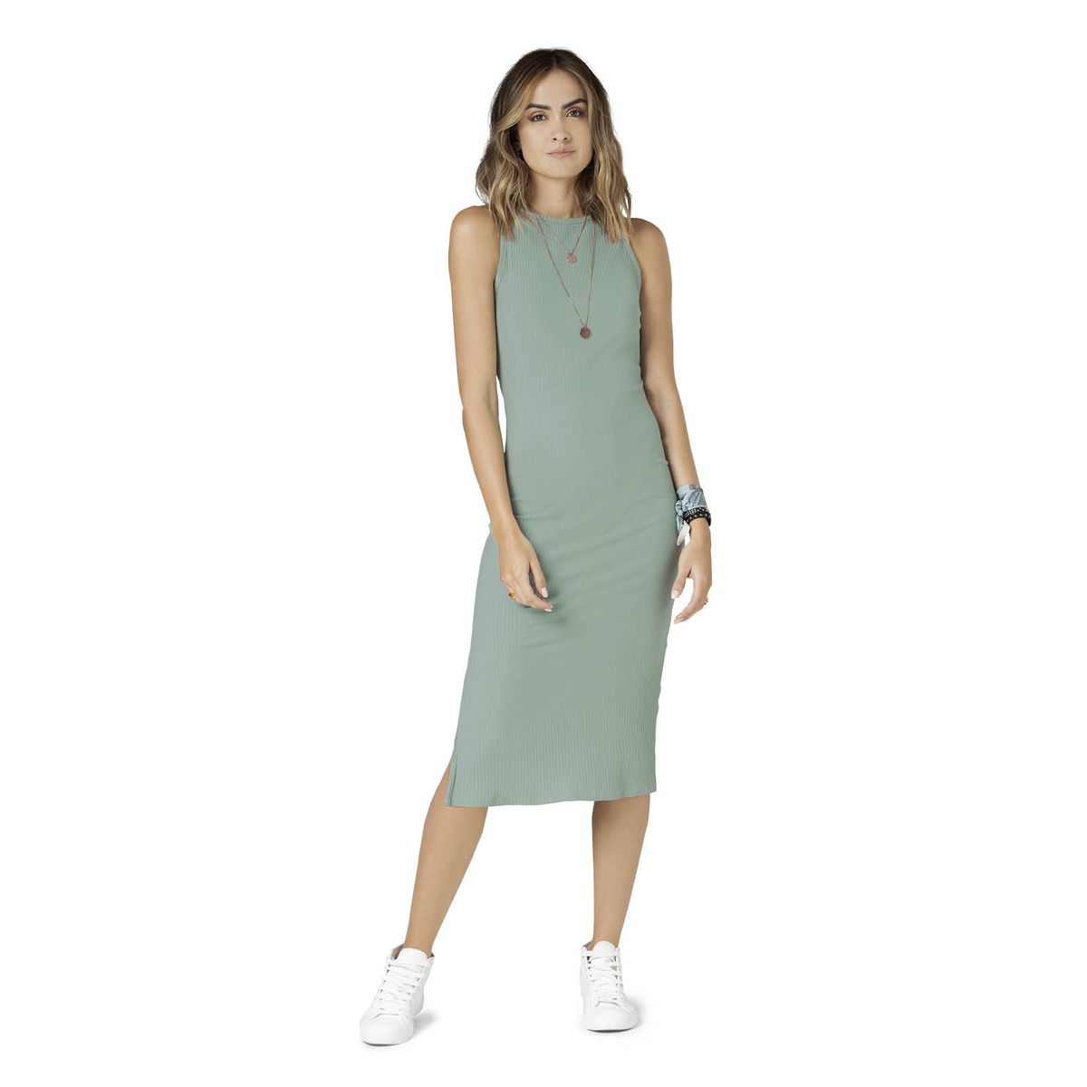 RUTTA - Vestido Largo Mujer Verde Oliva Rutta 89419