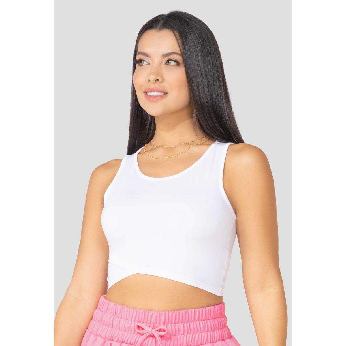 MARKETING PERSONAL - Crop Top Mujer Blanco Mp 100130