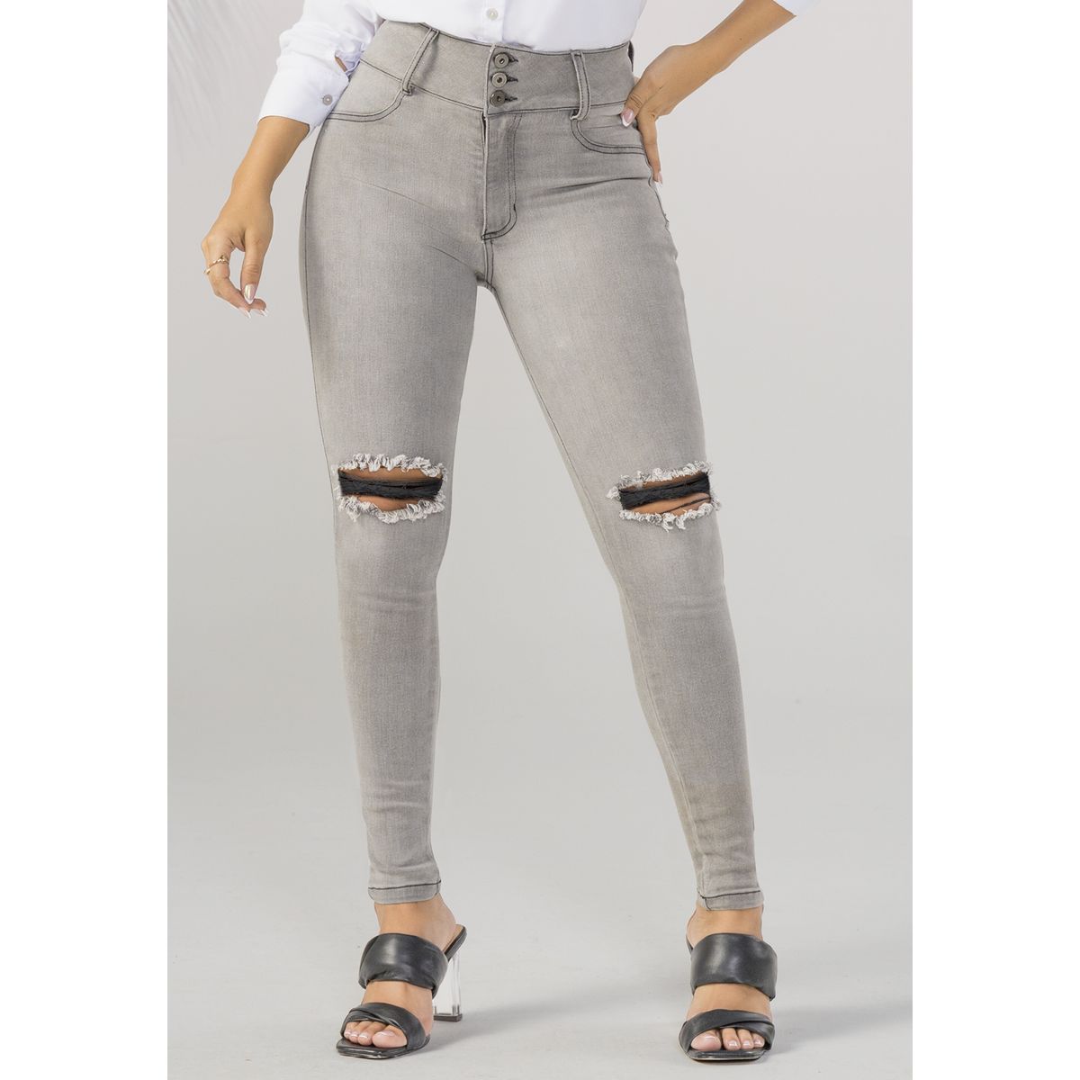 MARKETING PERSONAL - Jean Mujer Gris Mp 5315