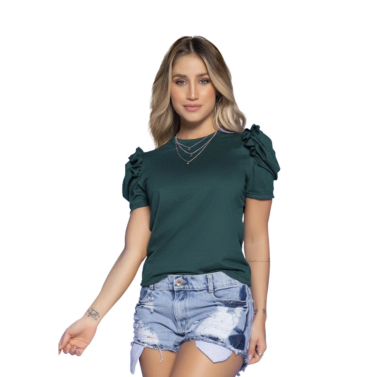 ATYPICAL - Camiseta Mujer Verde Botella Atypical 32570