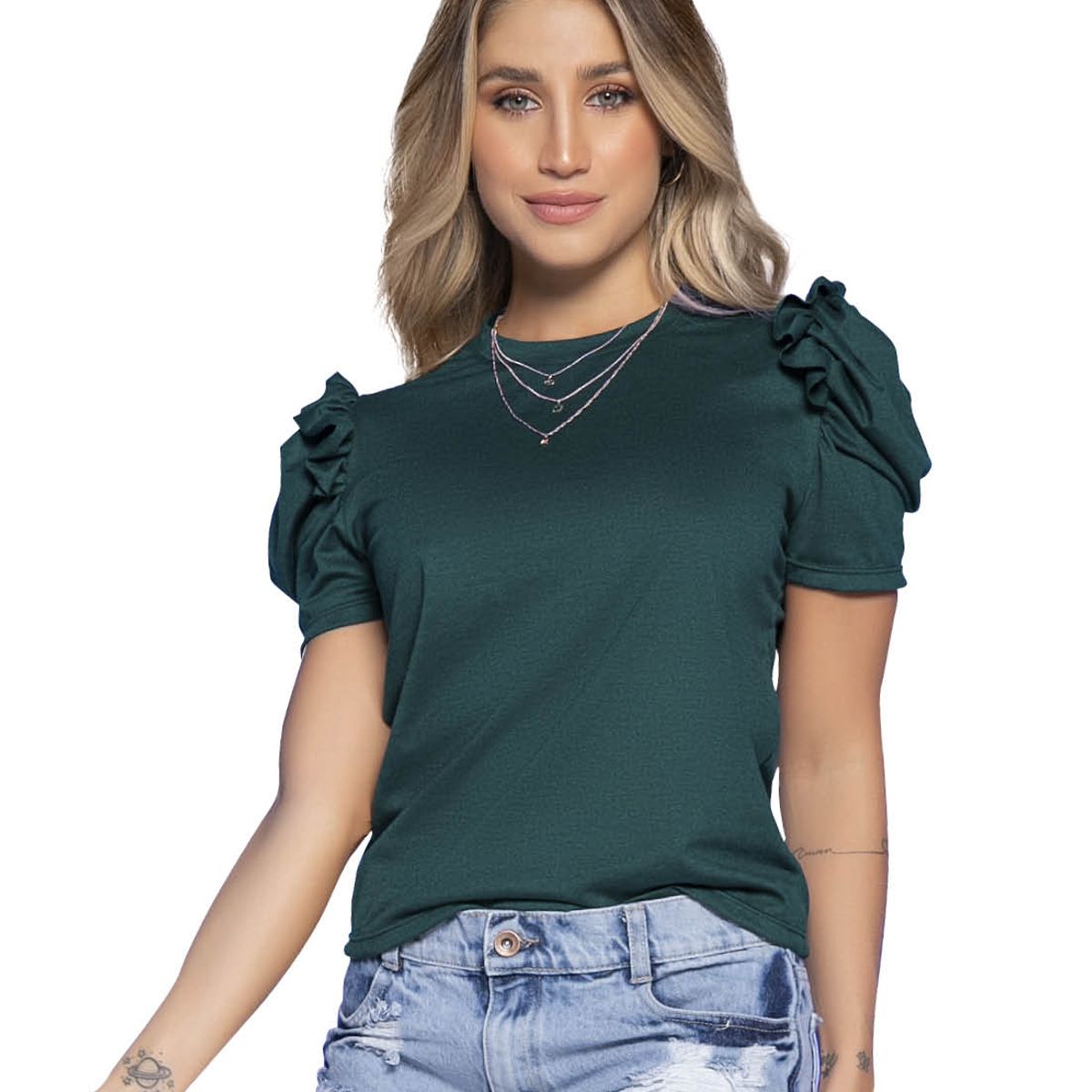 ATYPICAL - Camiseta Mujer Verde Botella Atypical 32570