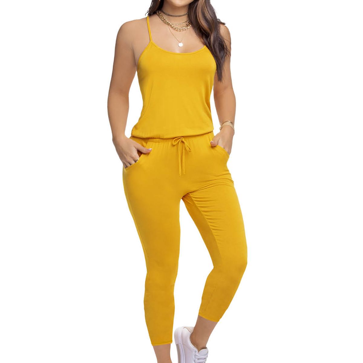 ATYPICAL - Enterizo Largo Mujer Mostaza Atypical 3832