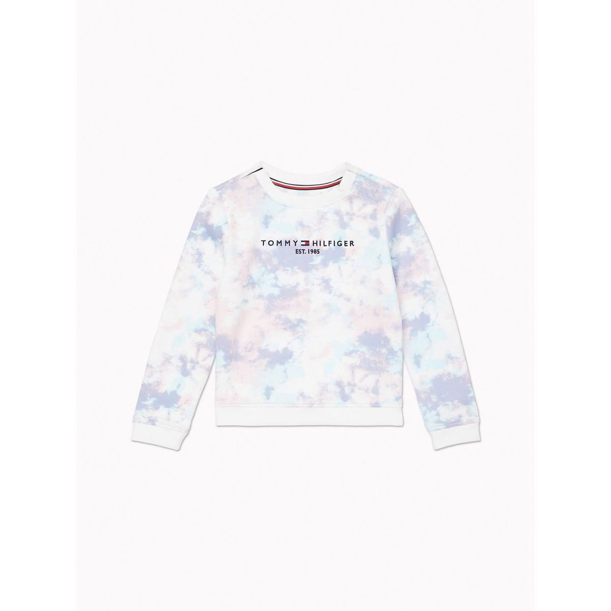 TOMMY HILFIGER - Sudadera Niño Niña Tie Die Blanco Tommy Hilfiger