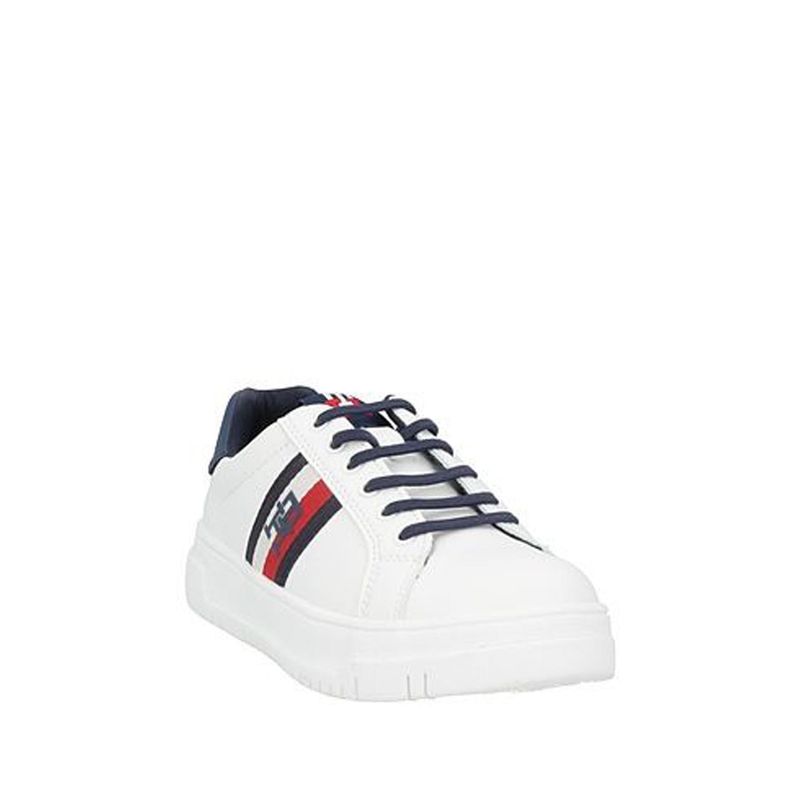 TOMMY HILFIGER - Tenis Con Rayas Para Niños Blanco Tommy Hilfiger