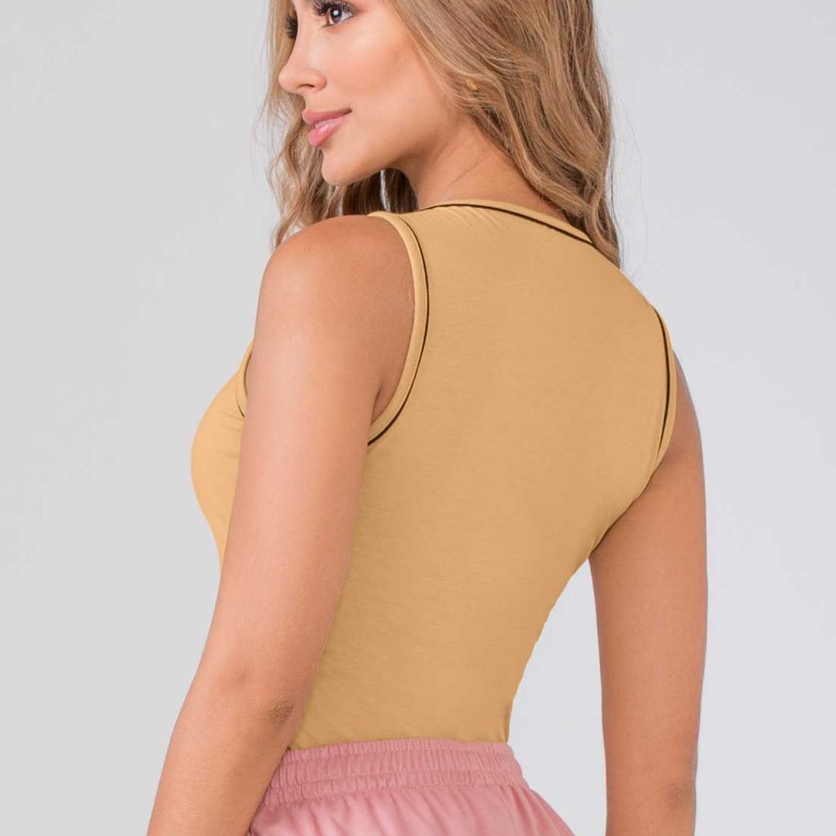 MARKETING PERSONAL - Camiseta Mujer Beige Mp 141