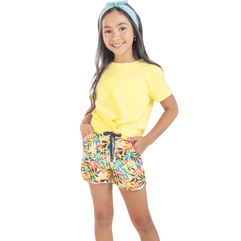 MARKETING PERSONAL - Camiseta Infantil Femenino Amarillo Mp 92839