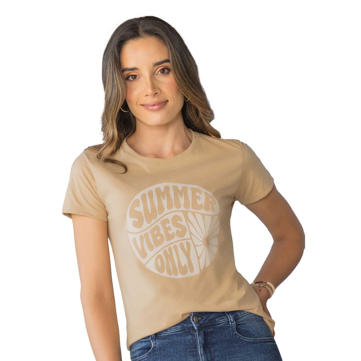 RUTTA - Camiseta Mujer Beige Rutta 100245