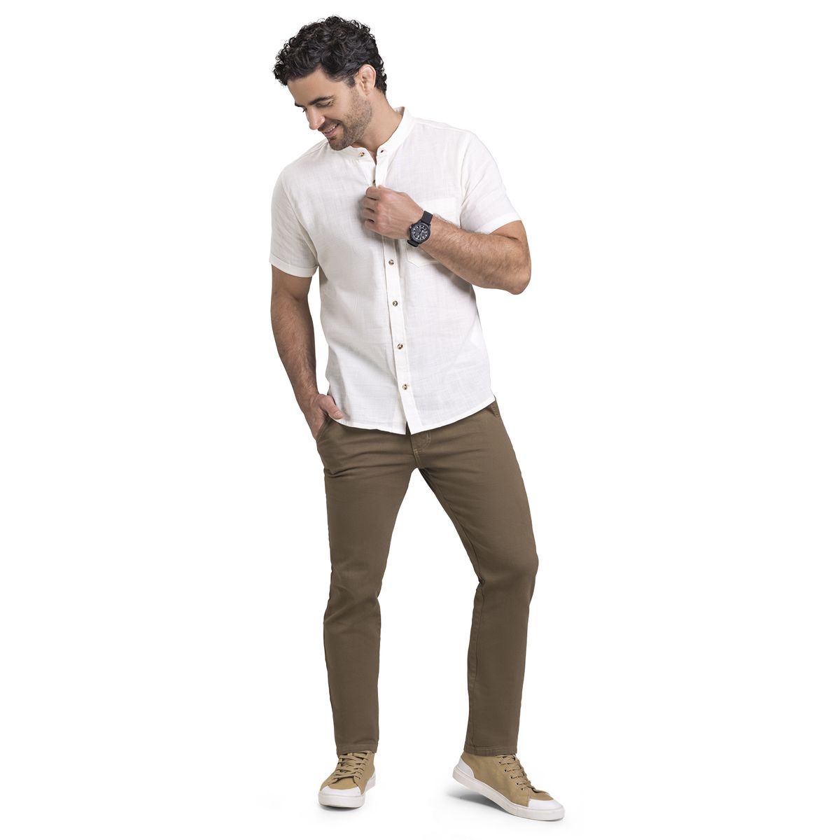 MARKETING PERSONAL - Camisa Hombre Beige Mp 3139