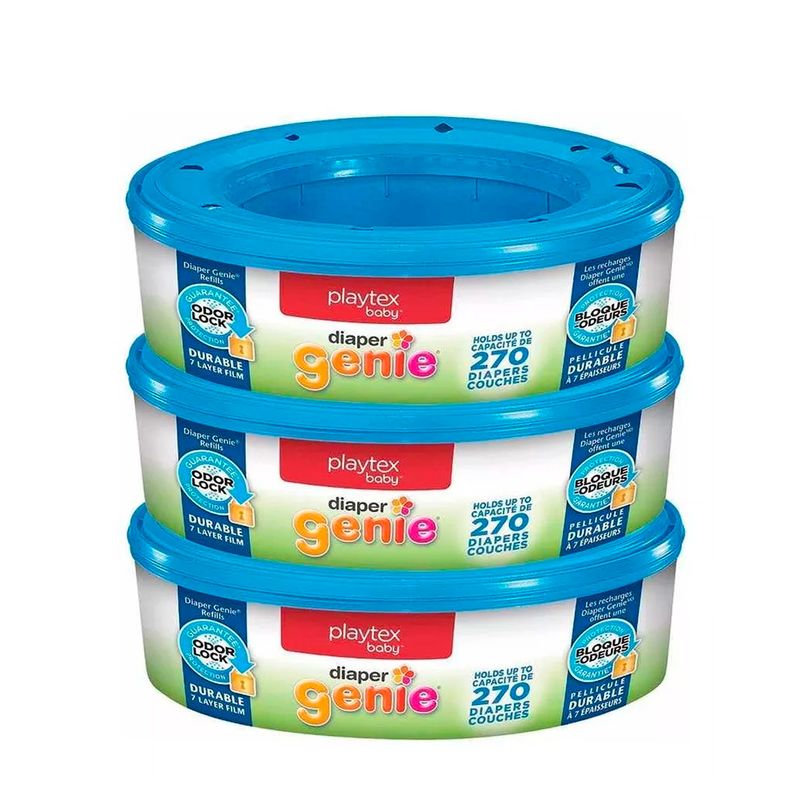 PLAYTEX - Playtex Diaper Genie Bolsas Recambio, capacidad 270 x3