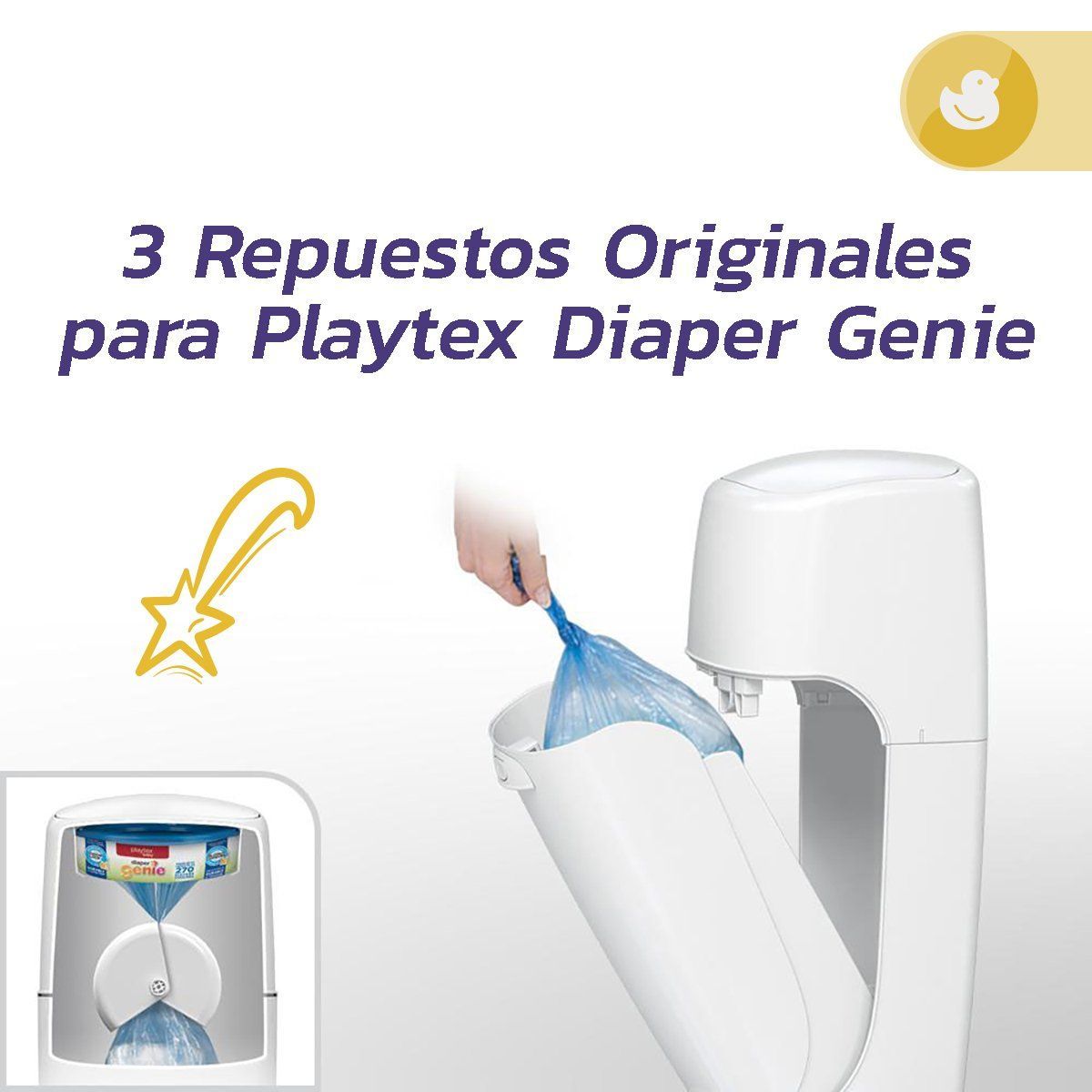 PLAYTEX - Playtex Diaper Genie Bolsas Recambio, capacidad 270 x3