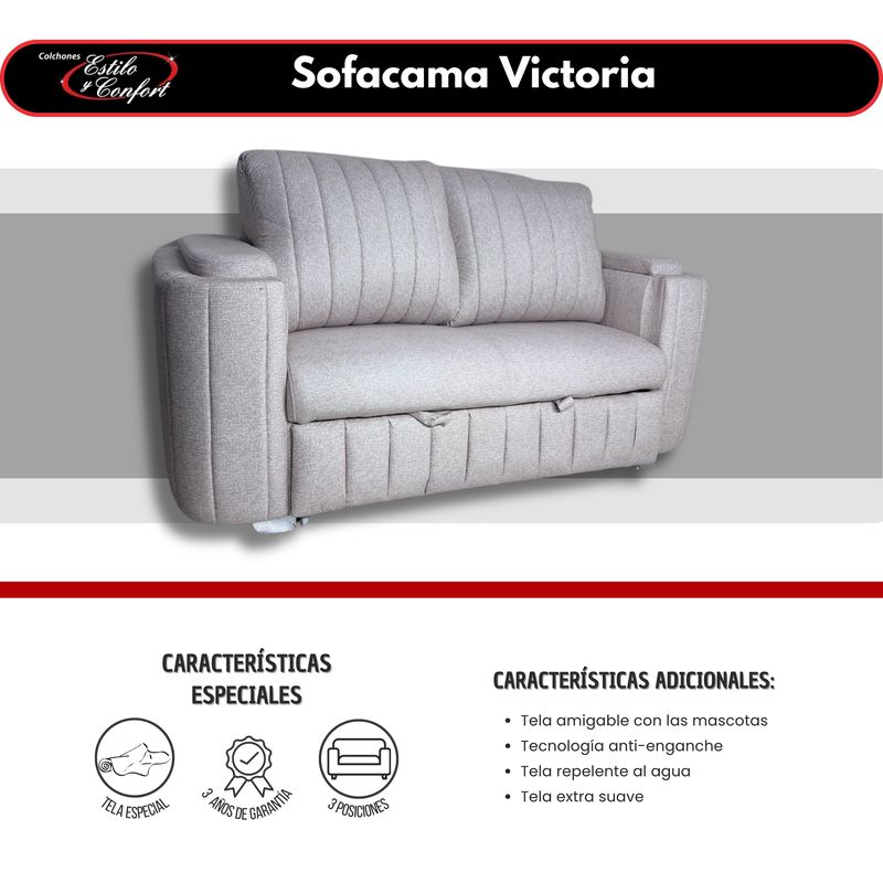 ESTILO Y CONFORT - Sofácama Victoria Marfil + Cojines Estilo y Confort