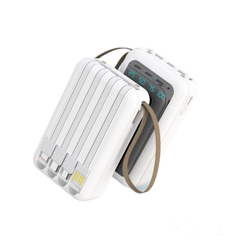 GENERICO - Power Bank 10000mah De Cables Indicador De Carga Pzx C137