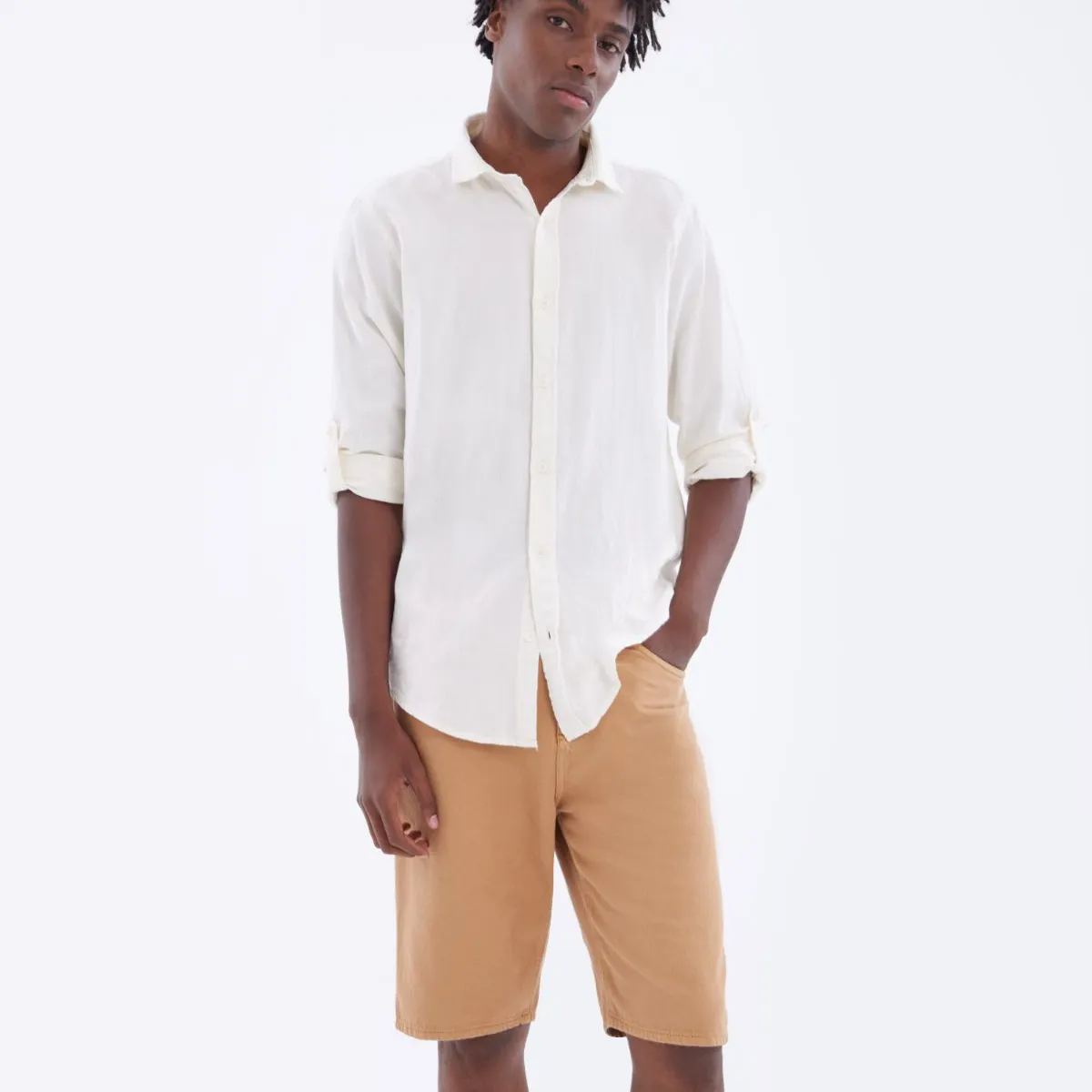 SEVEN SEVEN - Camisa De Hombre  Color Marfil Marca Seven Seven #45011917