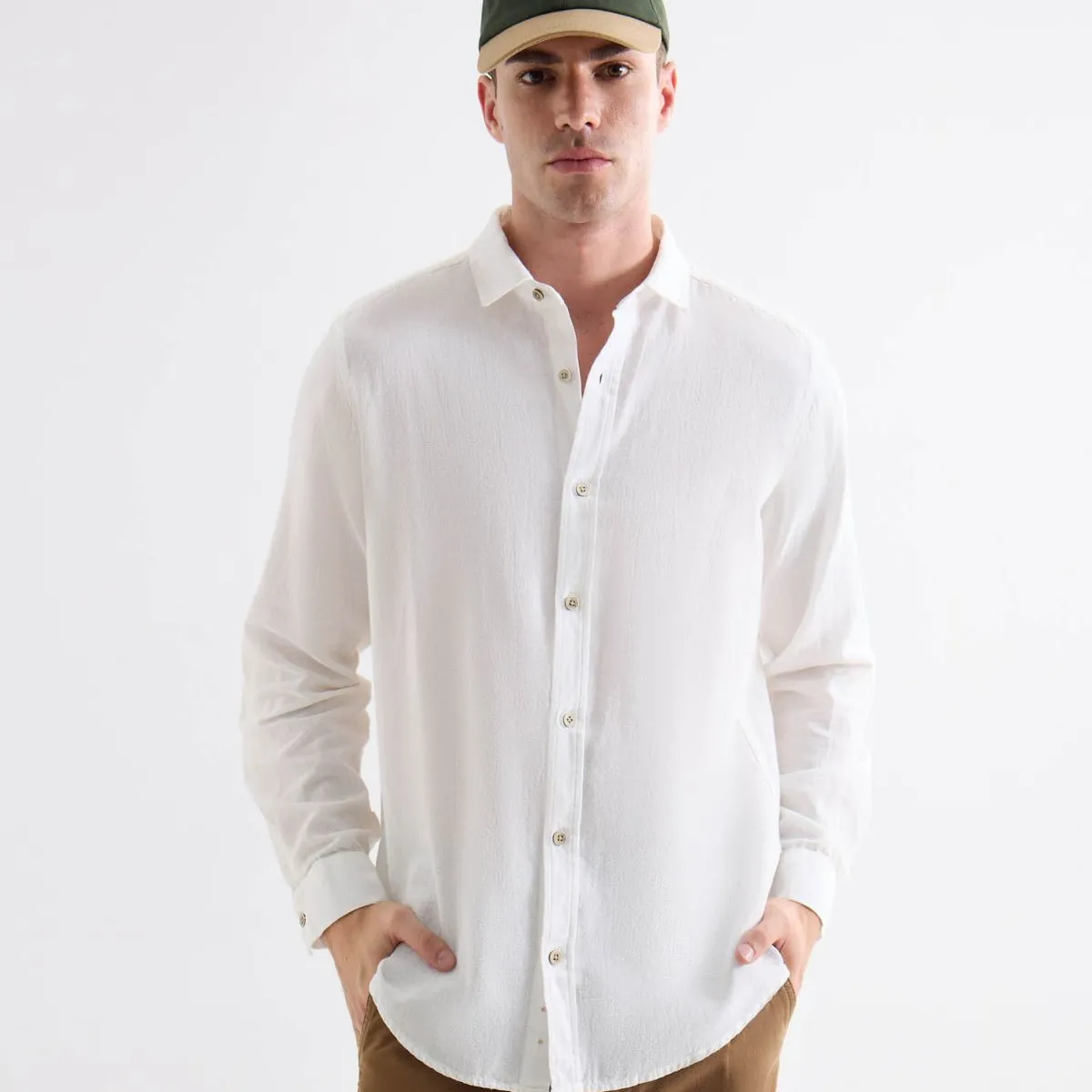 SEVEN SEVEN - Camisa De Hombre  Color Marfil Marca Seven Seven #45011917