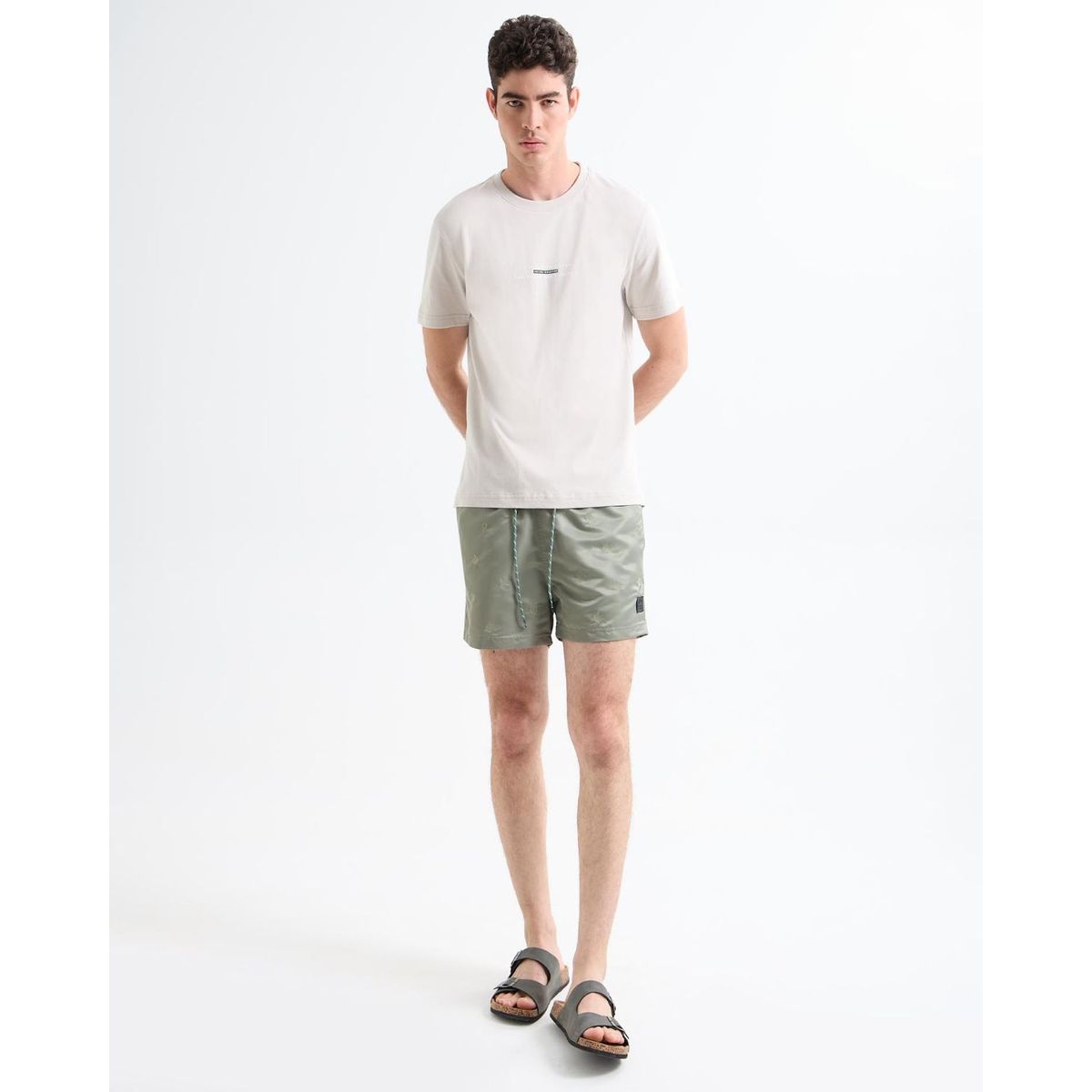 SEVEN SEVEN - Pantaloneta Para Hombre De Baño Corta Color Verde Oliva Marca Seven Seven #45280075