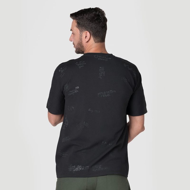 LEC LEE - Camiseta Oversize Hombre Lec Lee Negra