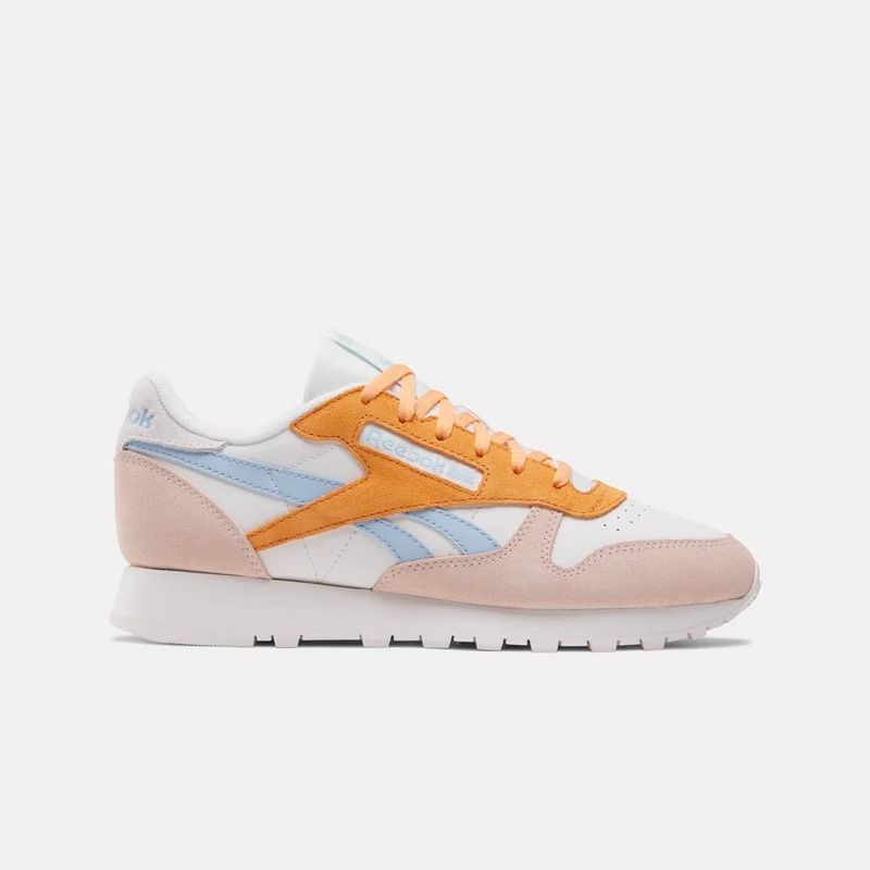 REEBOK - Tenis Mujer Reebok Classics Leather - Blanco-Naranja