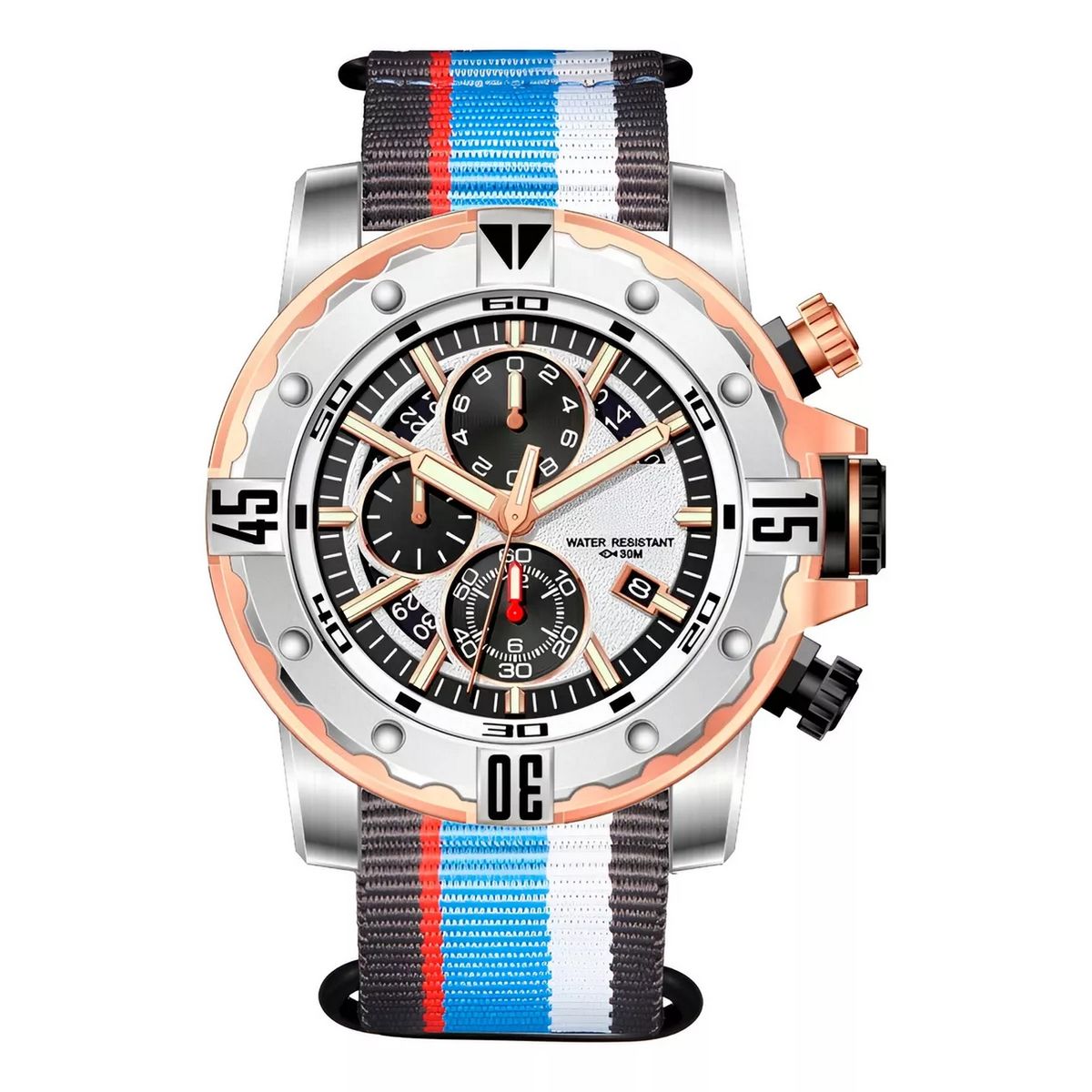 GFORCE - Reloj G-force H4054g Cronografo Funcional Nylon + Estuche