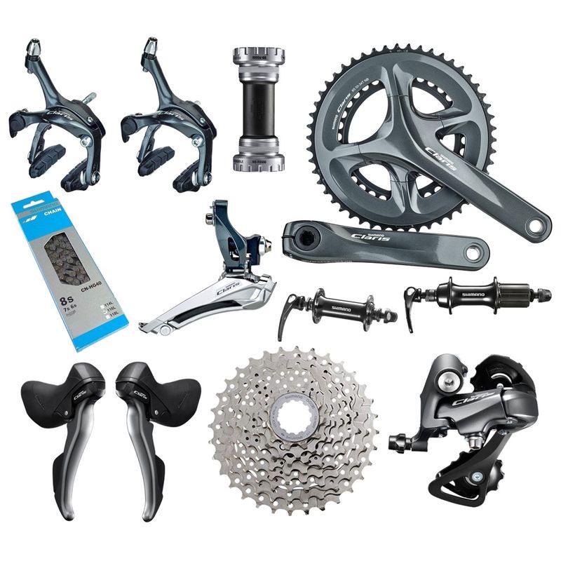 SHIMANO - Grupo Shimano Claris R2000 8V 175mm Kit Bicicleta Ruta