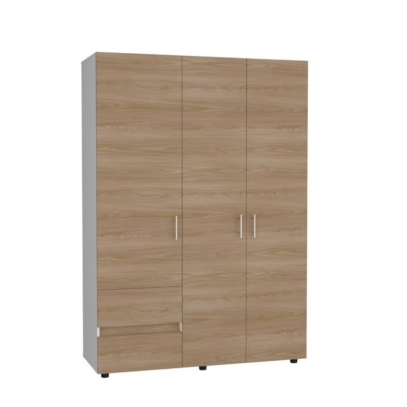 RTA DESIGN - Closet Light 140 Fresno Europeo y Blanco con tres puertas abatibles
