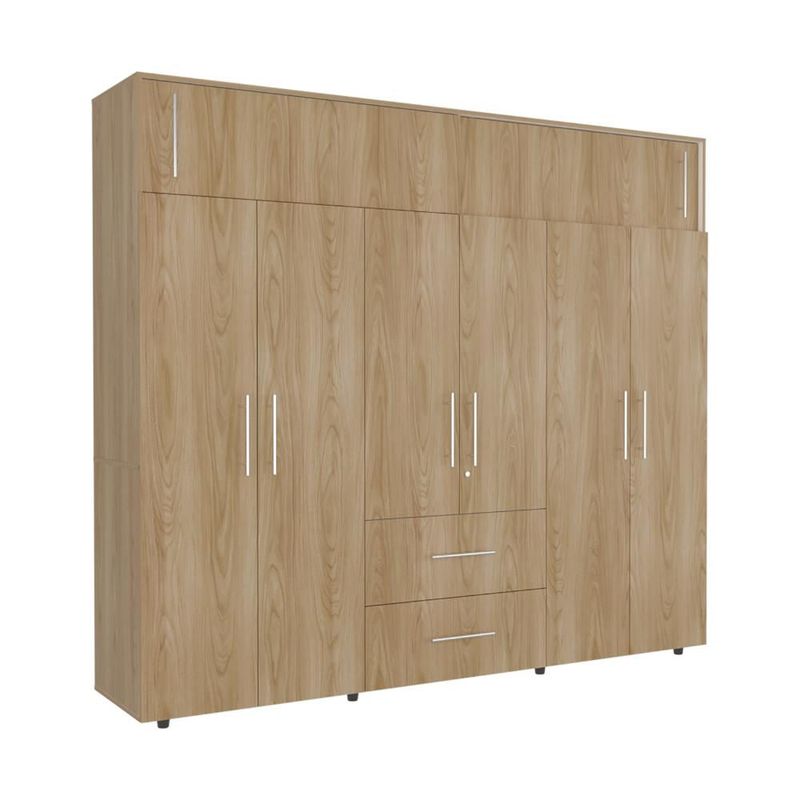 RTA DESIGN - Closet Montano 200 Fresno Europeo y Blanco de dos puertas corredizas