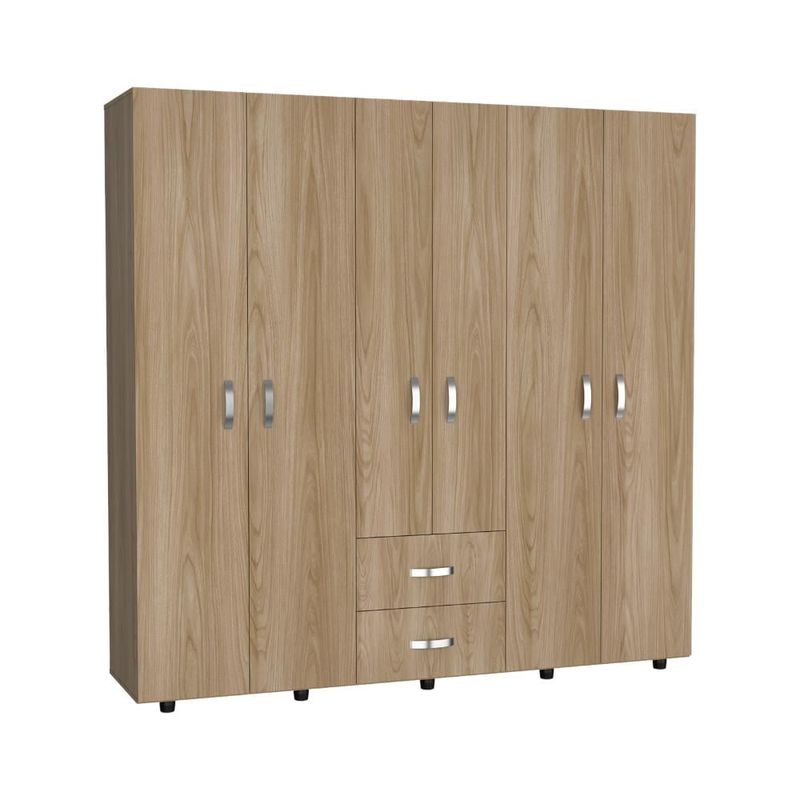 RTA DESIGN - Closet Barin 200 Fresno Europeo y Wengue con cuatro puertas abatibles