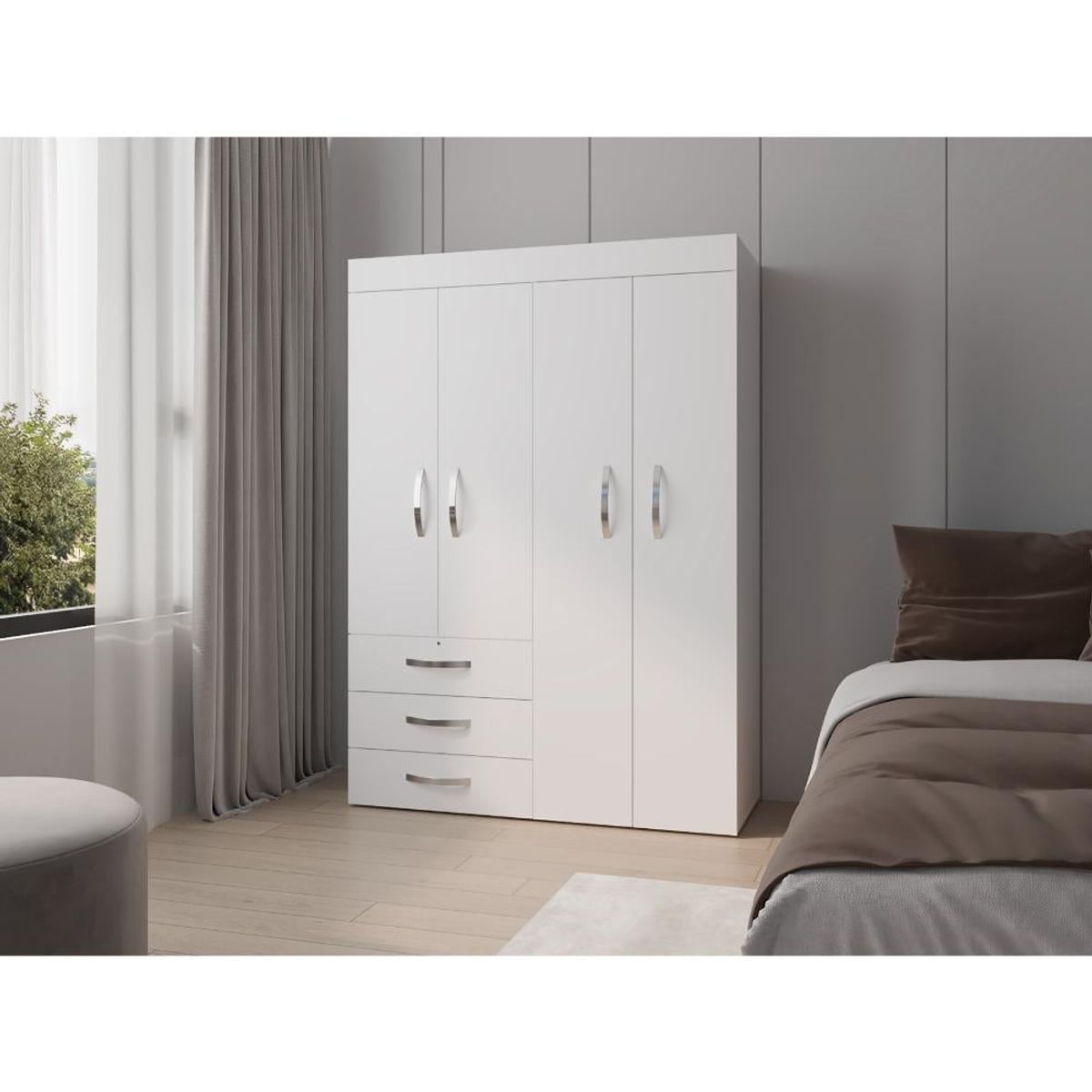 RTA DESIGN - Closet Denver Kronos Blanco con cuatro puertas abatibles ZF