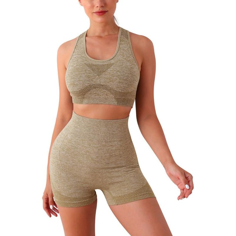 MIELTECH - Conjunto Short Dama Levanta Cola Pushup Control + Crop Top