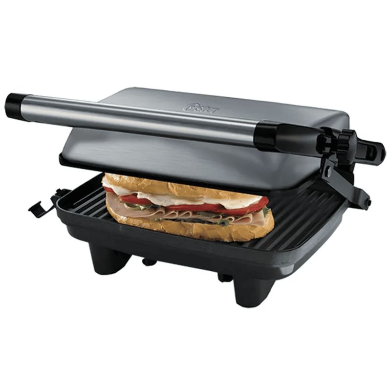 OSTER - Sanduchera grill 2Puestos OSTER Plateado